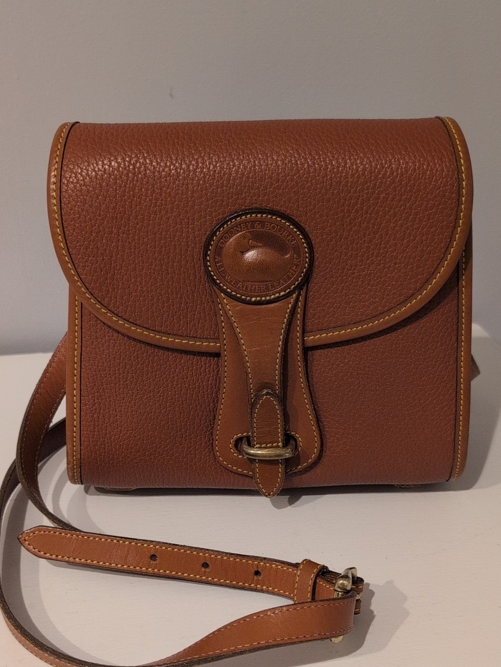 Vintage Dooney & Bourke Brown Leather Crossbody